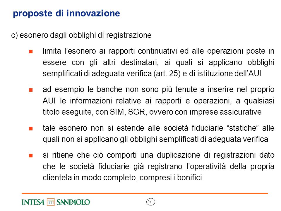 L Archivio Unico Informatico Linee guida e finalit perseguite